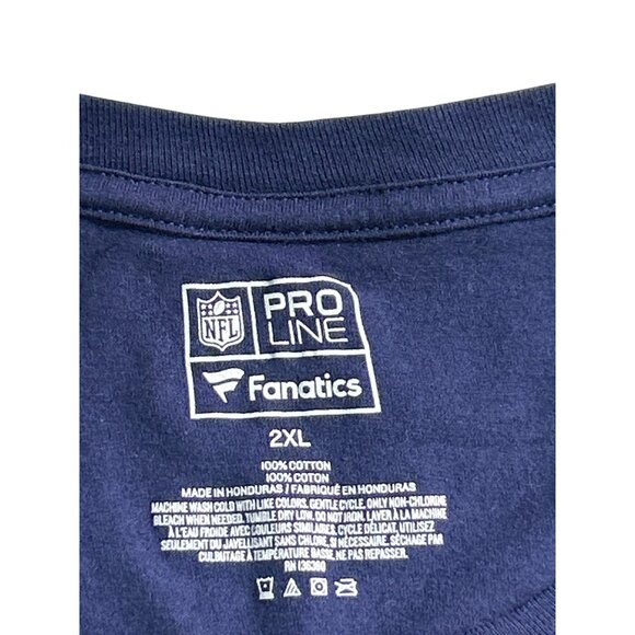 NFL Pro Line Fanatics Houston Strong Navy Blue T-Shirt 2XL 100% Cotton Mens Tee - Picture 3 of 5